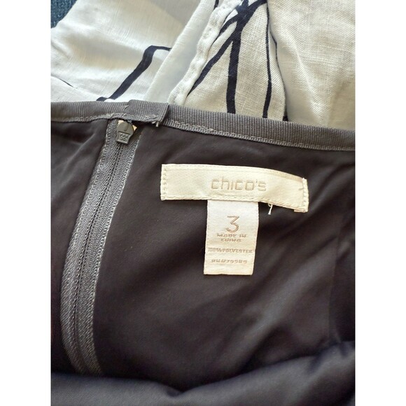 Chico's Sequin Stephanie Skirt 3 XL Silver Pencil Lined Holiday - Picture 5 of 5